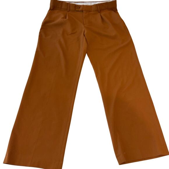 Bolongaro Trevor Other - Bolongaro Trevor Men's Trousers Brown Rust Retro London Style Wide Leg